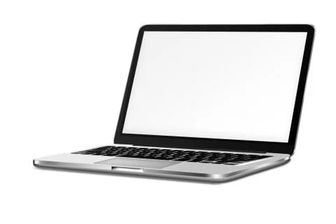 Laptop with black screen. Stock Photos