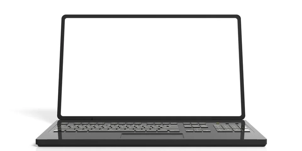 Laptop black screen white back 스톡 일러스트