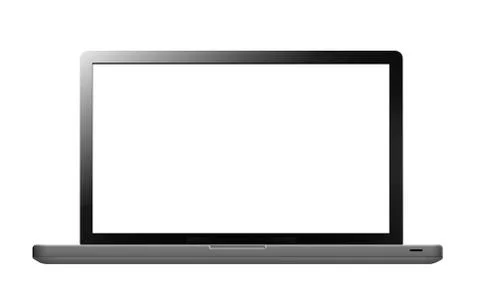 Laptop with blank screen Stock Illustration