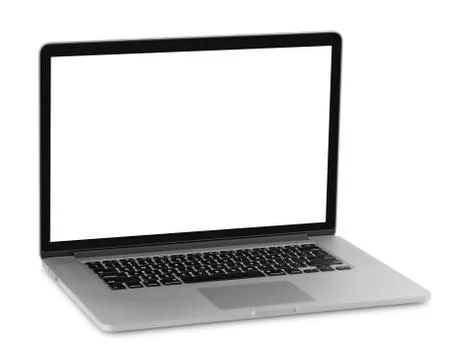 Laptop with blank screen Stock Photos