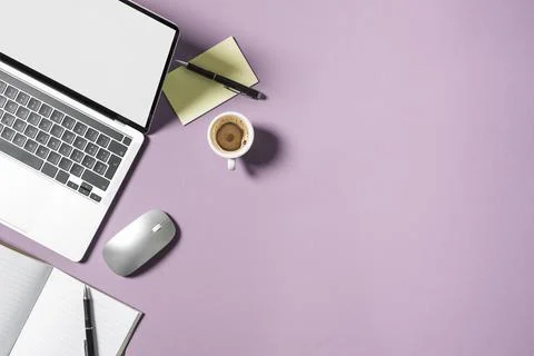 Laptop with blank screen Stock Photos