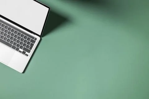 Laptop with blank screen Stock Photos