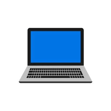 Laptop with blue screen Stock Illustration