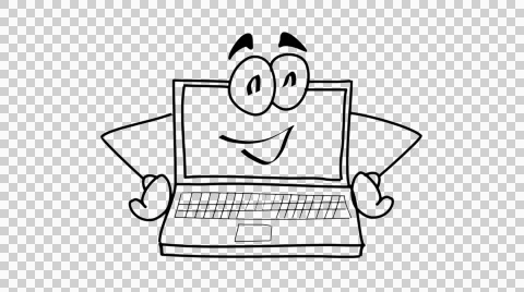 Laptop cartoon illustration handrawn ani... | Stock Video | Pond5