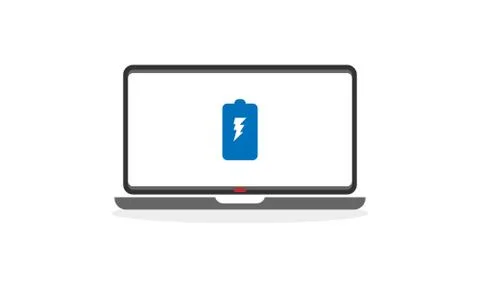 Laptop charge vector graphic design Stock Illustration