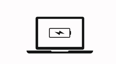 Laptop Charging Icon. Stock Illustration