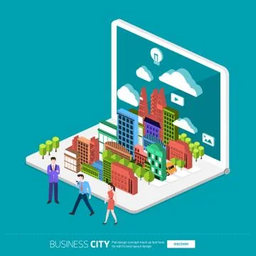 Laptop City Stock Illustration