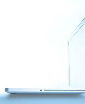Laptop clean background with space for copy Stock Photos