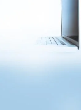 Laptop clean background with space for copy Stock Photos