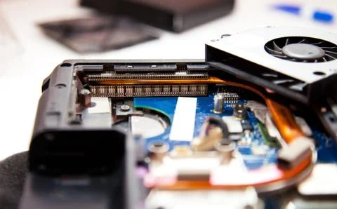 Laptop cleaned inside 스톡 사진