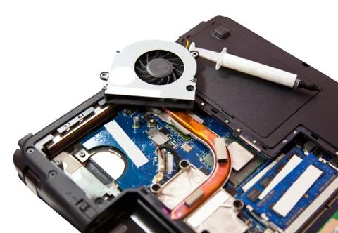 Laptop cleaned Stock Photos