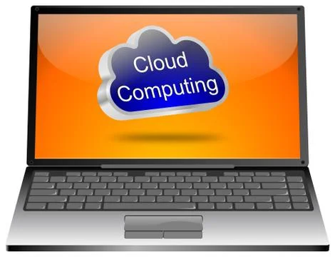 Laptop Cloud Computing Illustrazione stock