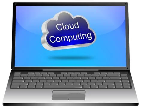 Laptop Cloud Computing Illustrazione stock