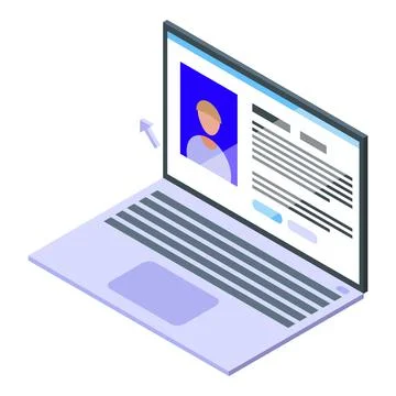 Laptop code api icon isometric vector. Cloud software Stock Illustration