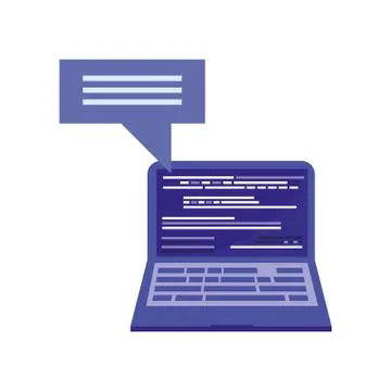 Laptop coding language programming Stock-Illustration