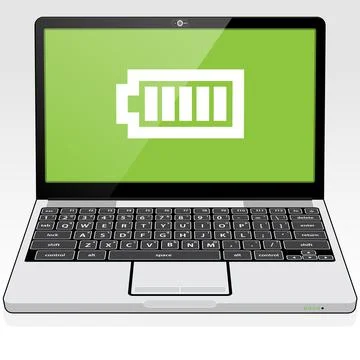 Laptop Computer Battery Charge Level - Full Stockillustratie