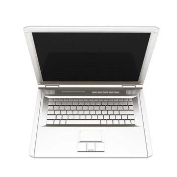 Laptop computer with black screen. View from top close-up Laptop computer ... Stock Photos