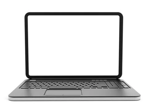 Laptop computer with blank screen Illustrazione stock