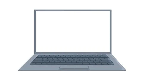 Laptop Computer with Blank Screen Illustrazione stock