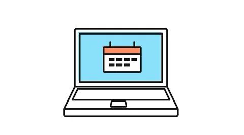 Laptop computer calendar icon Stock-Illustration