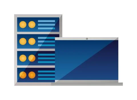 Laptop computer case devices technology Stock-Illustration
