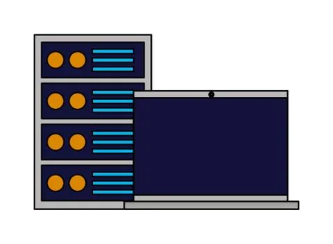 Laptop computer case devices technology Stock-Illustration
