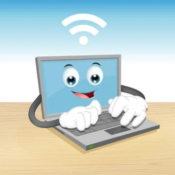 Laptop Computer Character - Illustration イラスト素材
