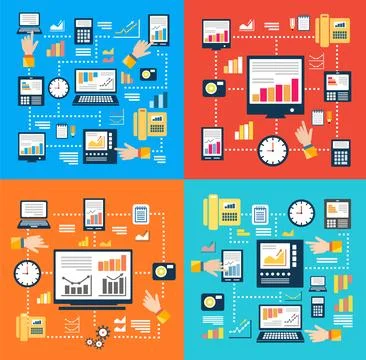Laptop computer concept Stock Illustration
