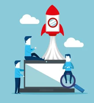 Laptop computer with connectivity 5g tech Illustrazione stock