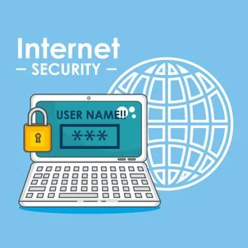 Laptop computer with data center icons 스톡 일러스트