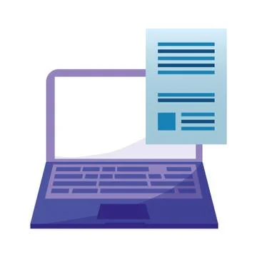 Laptop computer data Illustrazione stock