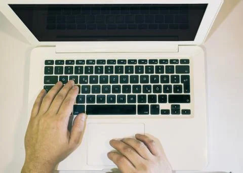 Laptop Computer desk Stock Photos