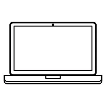 Laptop computer device isolated icon Stock Illustration