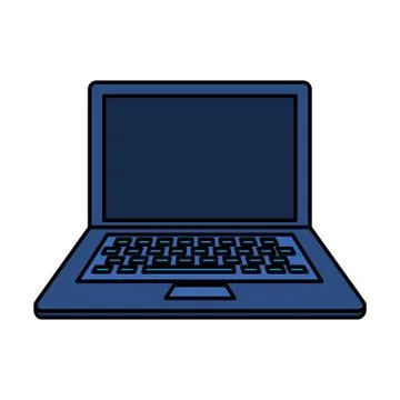 Laptop computer device isolated icon Illustrazione stock