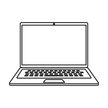 Laptop computer device isolated icon Illustrazione stock