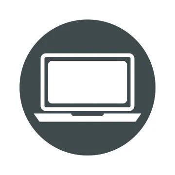 Laptop computer device isolated icon Illustrazione stock