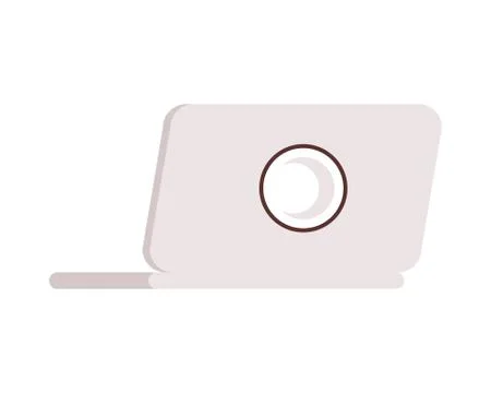 Laptop computer device isolated icon Illustrazione stock