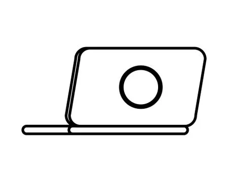 Laptop computer device isolated icon Illustrazione stock