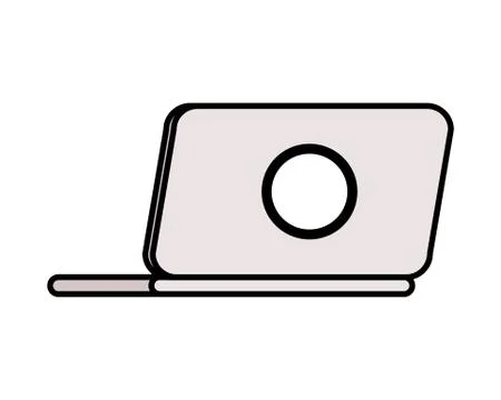 Laptop computer device isolated icon Stock Illustration