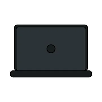 Laptop computer device isolated icon Illustrazione stock