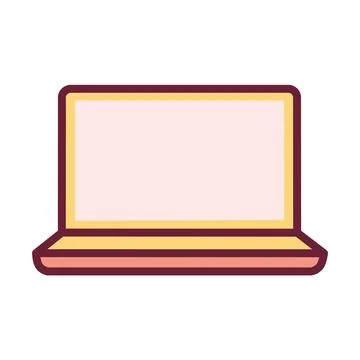 Laptop computer device isolated icon vector illustration design Illustrazione stock