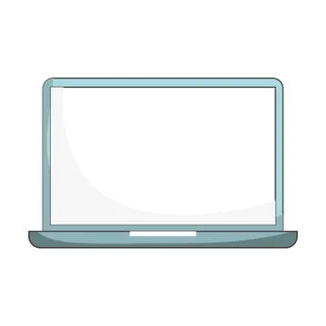 Laptop computer device technology digital isolated icon design Stock Illustration