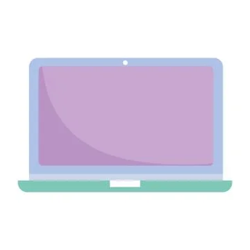 Laptop computer device technology isolated icon design white background Illustrazione stock