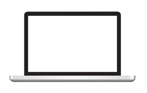 Laptop computer display isolated on white. vector eps10 Illustrazione stock