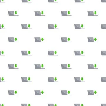 Laptop computer download seamless pattern background Stockillustratie
