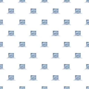 Laptop computer error pattern showing system glitch failure Stock Illustration