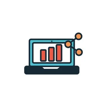 Laptop computer fill style icon 스톡 일러스트