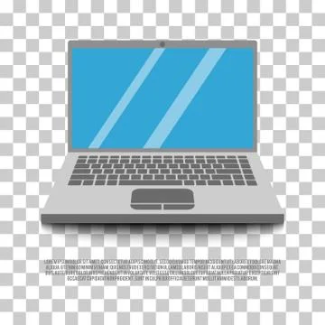 Laptop Computer Flat Vector 스톡 일러스트