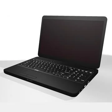 Laptop Computer With Foldable Screen 3D Model