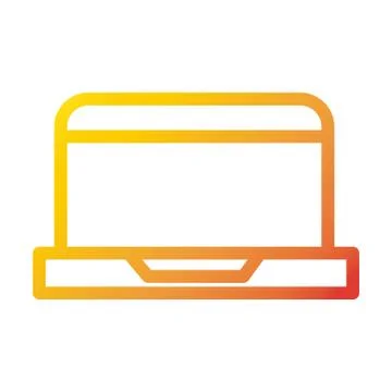 Laptop computer gadget internet web technology interface gradient style icon 스톡 일러스트